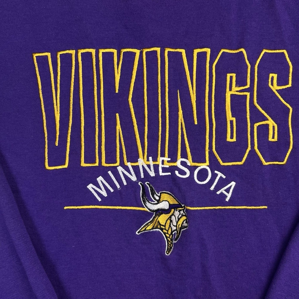 Vintage 90s Minnesota Vikings Logo 7 Crewneck NFL Football Sweater Size XL - Picture 2 of 11